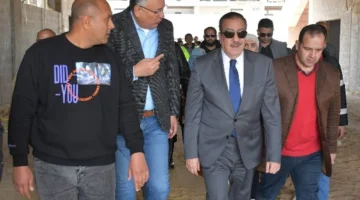 محافظ بورسعيد يتفقد مراحل تطور مشروع الاستاد الجديد